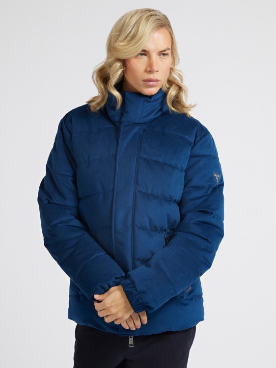 кадифен пуф Guess син