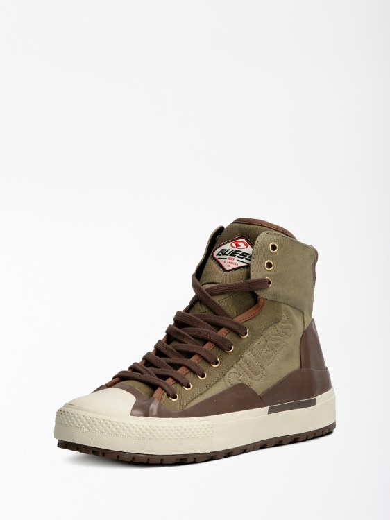 Guess зелени високи маратонки с лого на Ederle