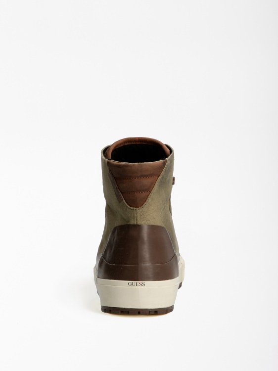 Guess зелени високи маратонки с лого на Ederle