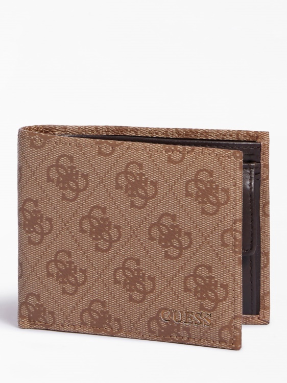Guess кафяв портфейл с лого Vezzola 4g
