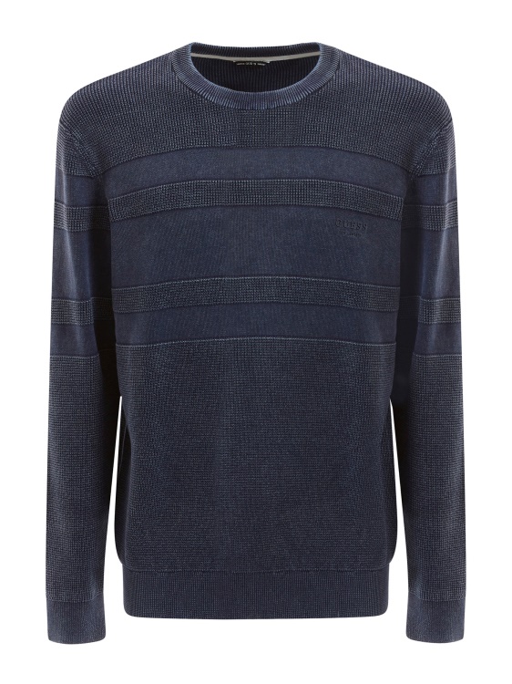 Guess раиран пуловер тъмно син