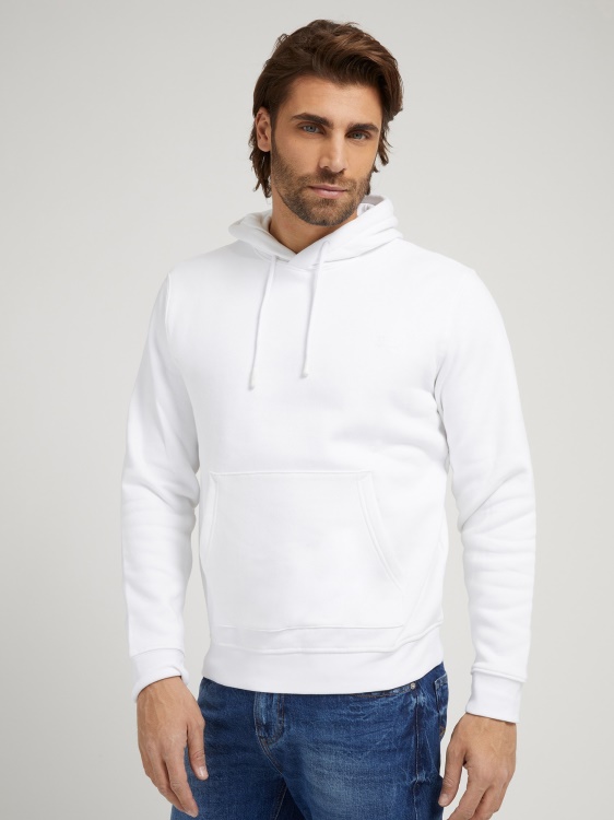 суичър с бяло лого отпред Guess