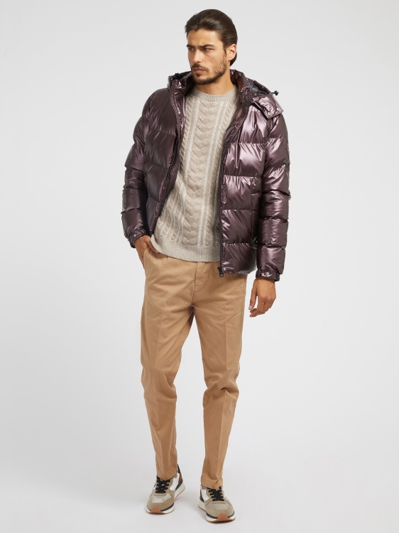 Guess розово златисто пуфче с метална визия