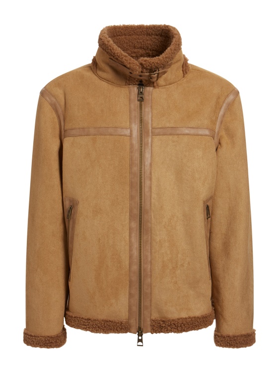 яке Guess Faux Shearling бежово