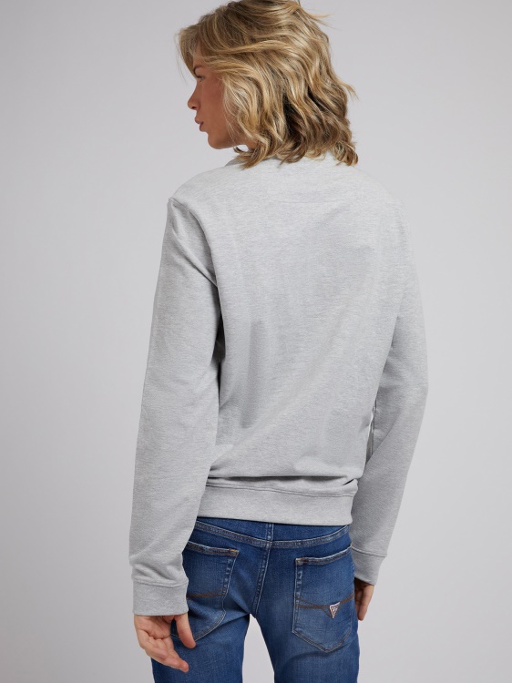 сив суичър с лого с много триъгълници Guess