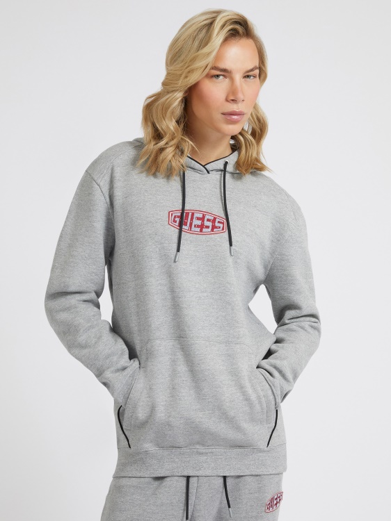 Guess сив суичър с предно лого