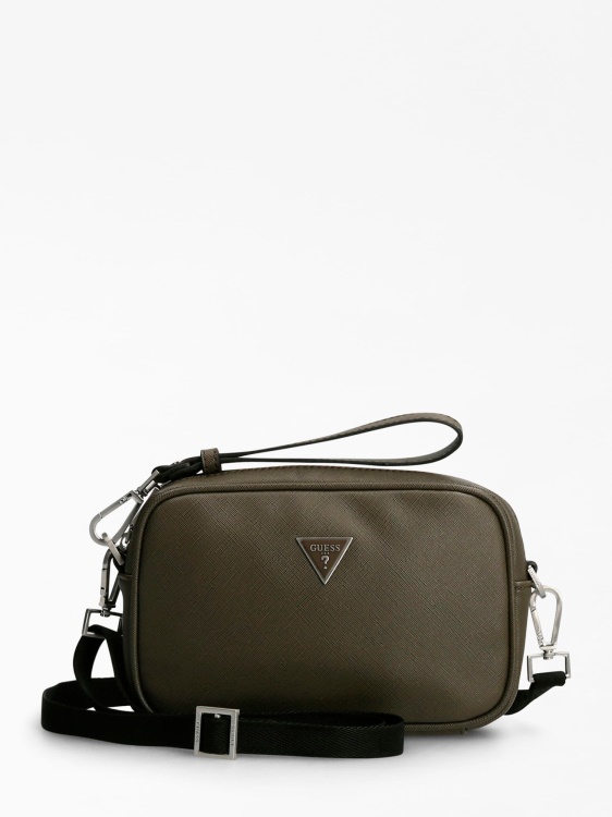 Guess Certosa Saffiano мини несесер сив