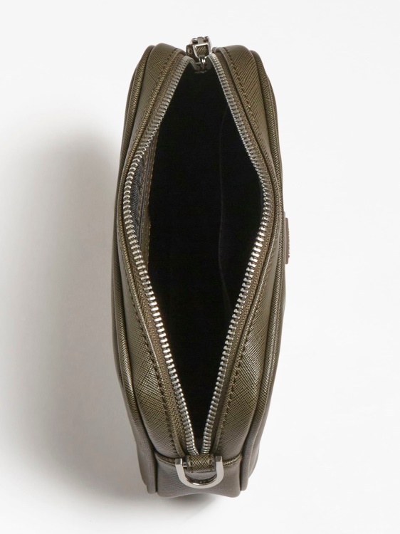 Guess Certosa Saffiano мини несесер сив