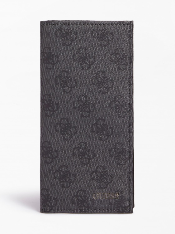 дълъг портфейл с лого Vezzola 4g Guess черен