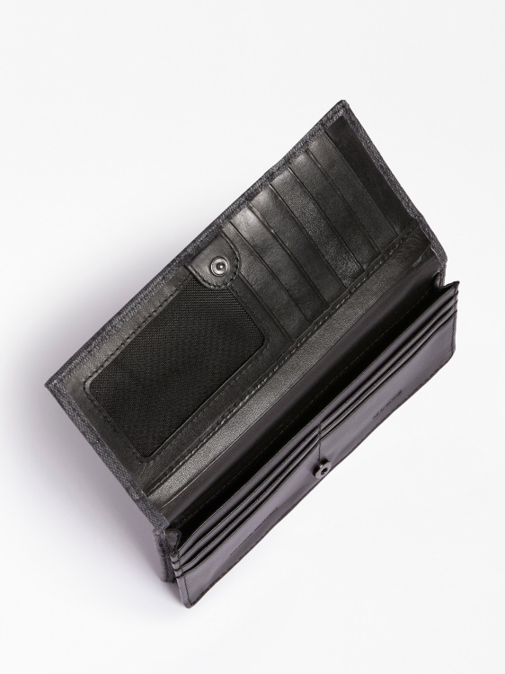 дълъг портфейл с лого Vezzola 4g Guess черен