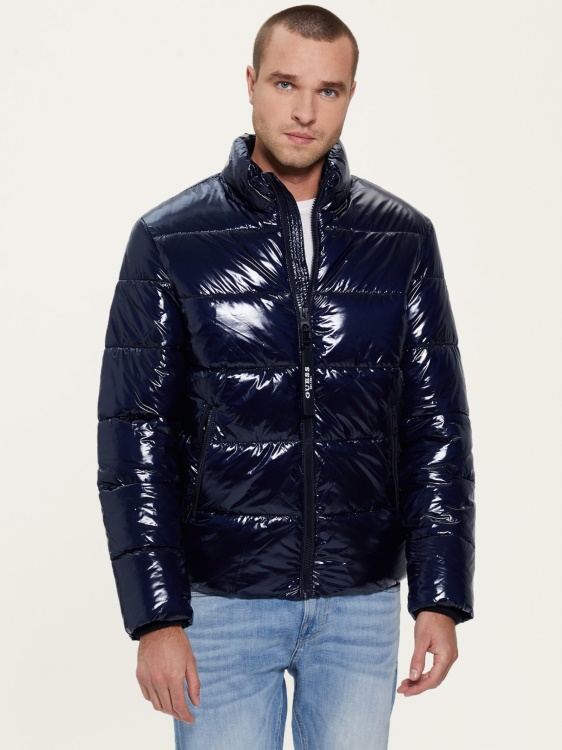 течен ефект син пуфър Guess