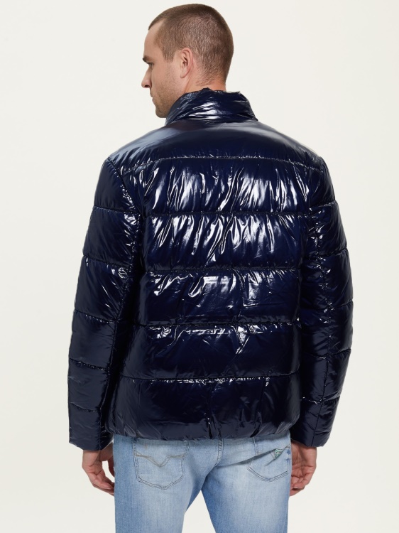 течен ефект син пуфър Guess
