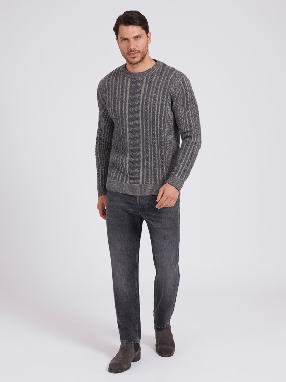 Guess черен дънков панталон със спокойна кройка