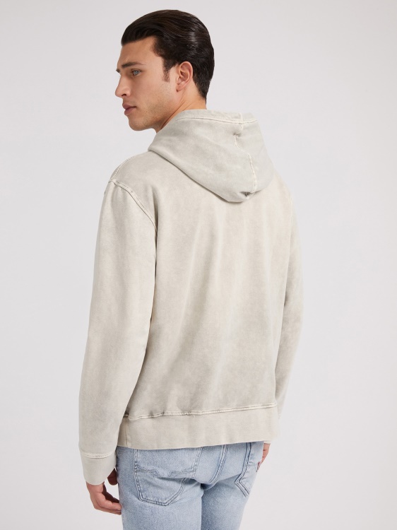 бял суичър Guess с преден джоб