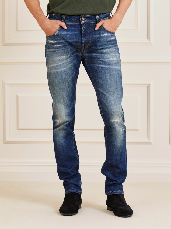 супер тесни дънкови панталони Guess Blue