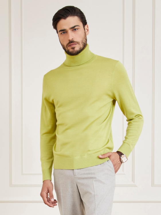 зелен вълнен пуловер Marciano Guess