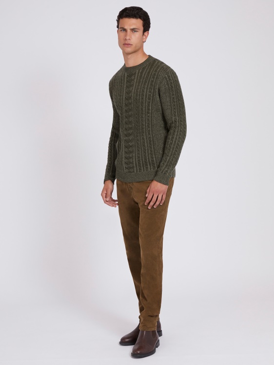 вълнен плетен пуловер Guess Green