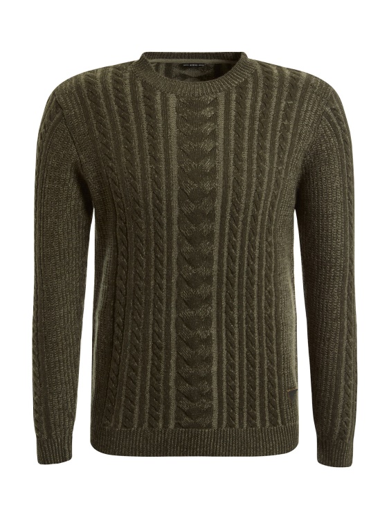 вълнен плетен пуловер Guess Green