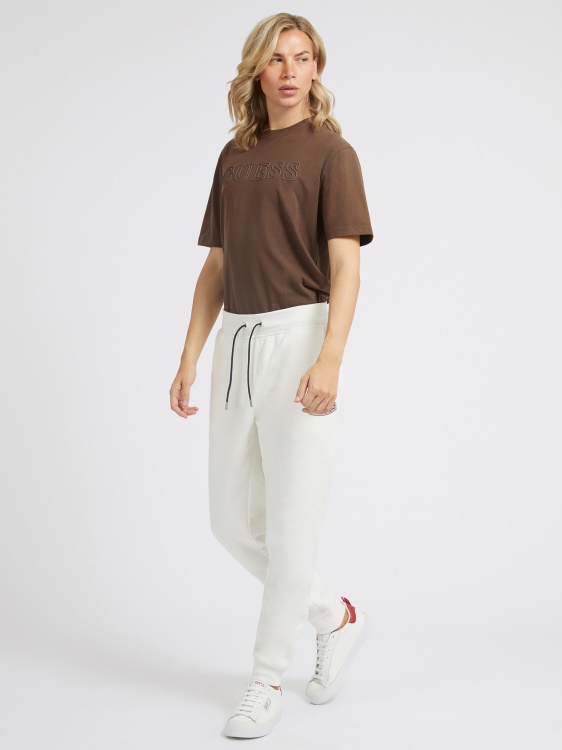 бели панталони с кръпка с лого Guess