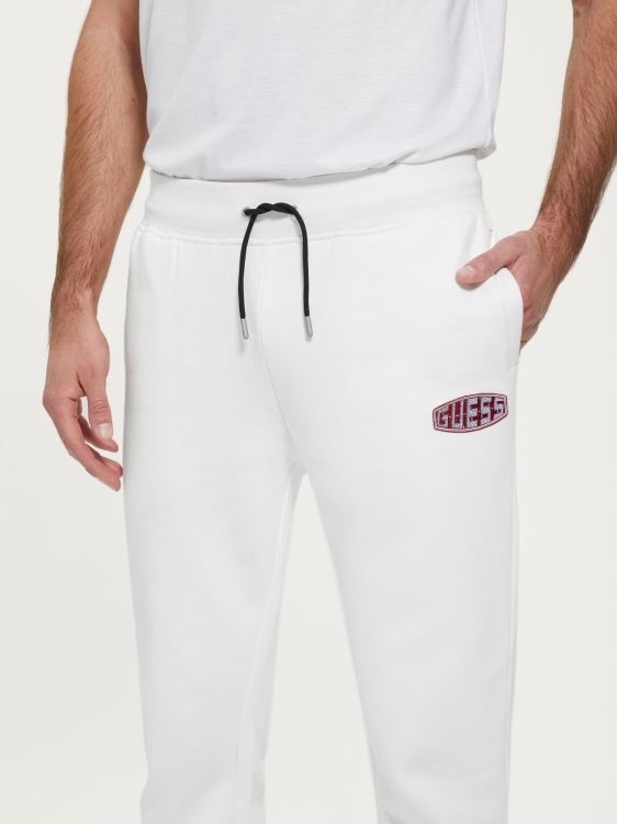 бели панталони с кръпка с лого Guess