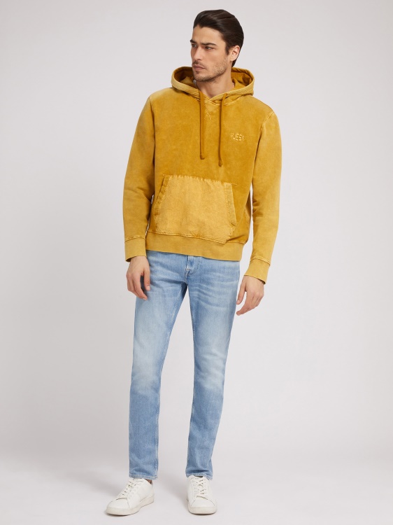суичър с предни джобове жълт Guess