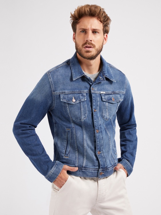 дънково яке с обичайна кройка Guess New Trend