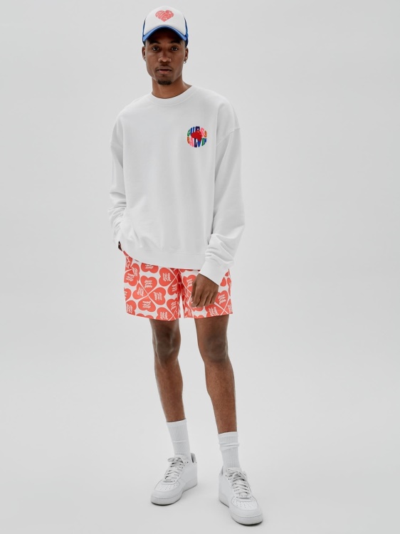 суичър с предно лого Guess