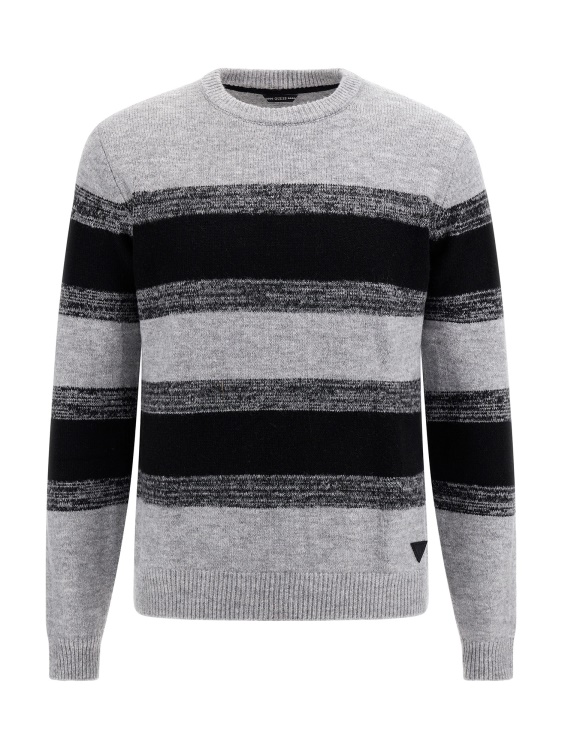 Guess раиран пуловер сив