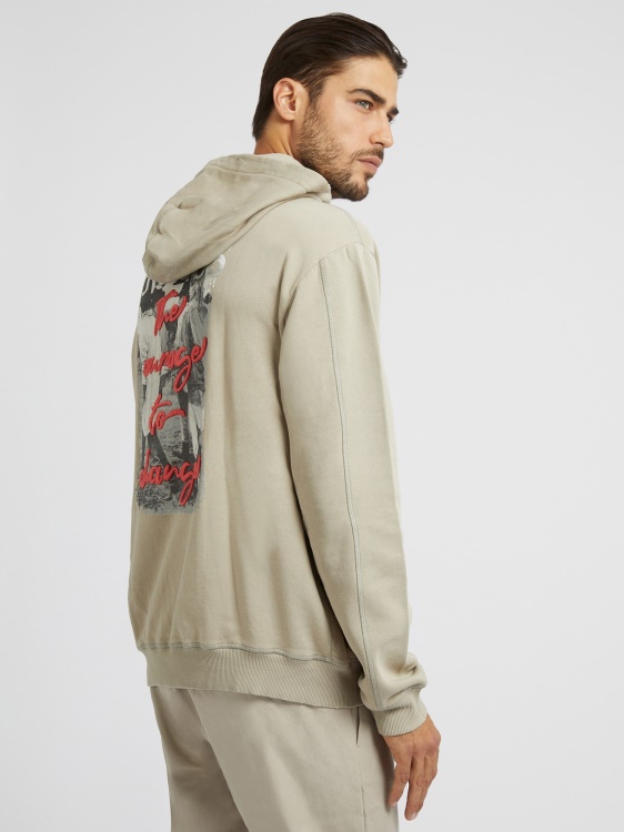 сив суичър с щампа Guess Back