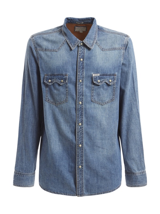стандартна дънкова риза Guess Blue