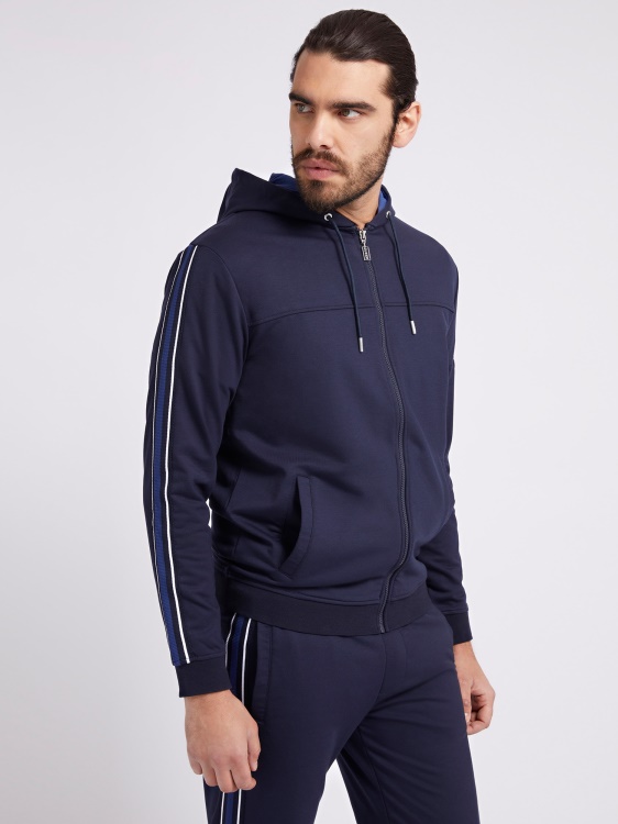 суичър със странично лого Guess Blue