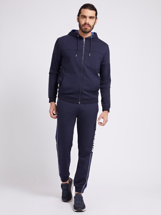 суичър със странично лого Guess Blue