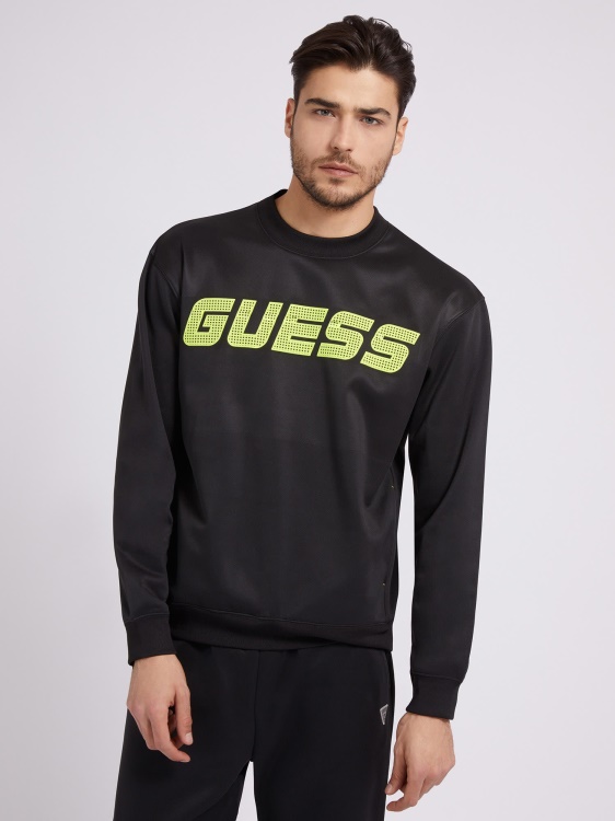 преден суичър с лого черен Guess