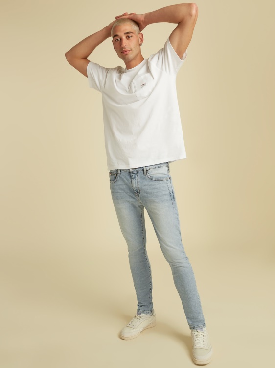 светлосин тънък дънков панталон Guess