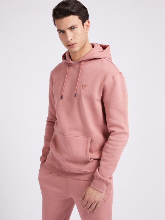 червен суичър с качулка Guess
