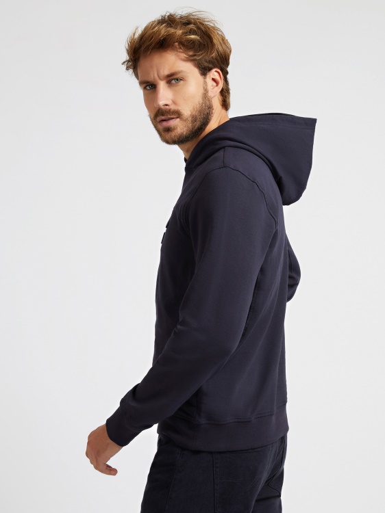 суичър с релефно предно лого Guess Blue