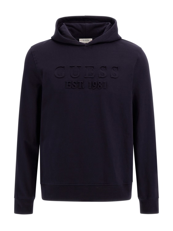 суичър с релефно предно лого Guess Blue