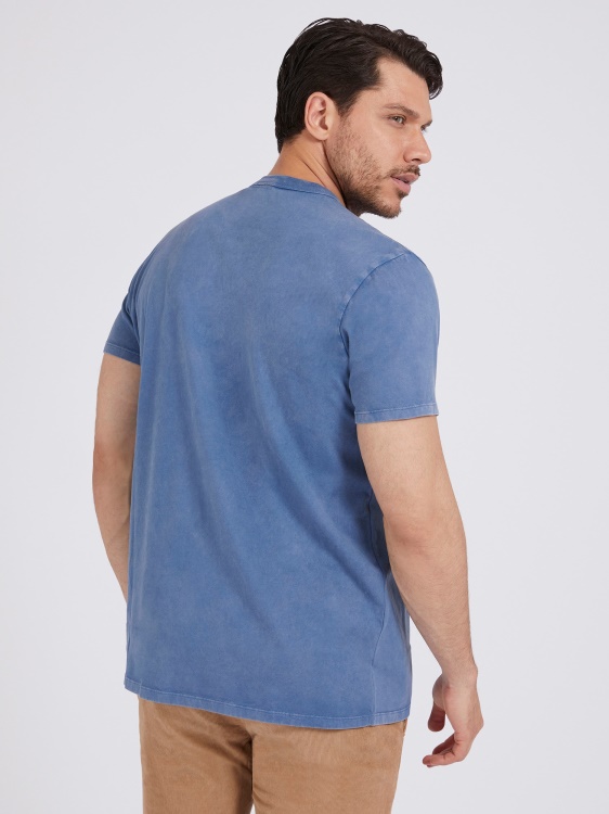 тениска с предно лого Guess Blue нова тенденция