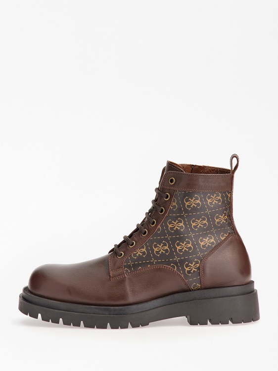 кафяви бойни ботуши с лого Pisa 4g Guess