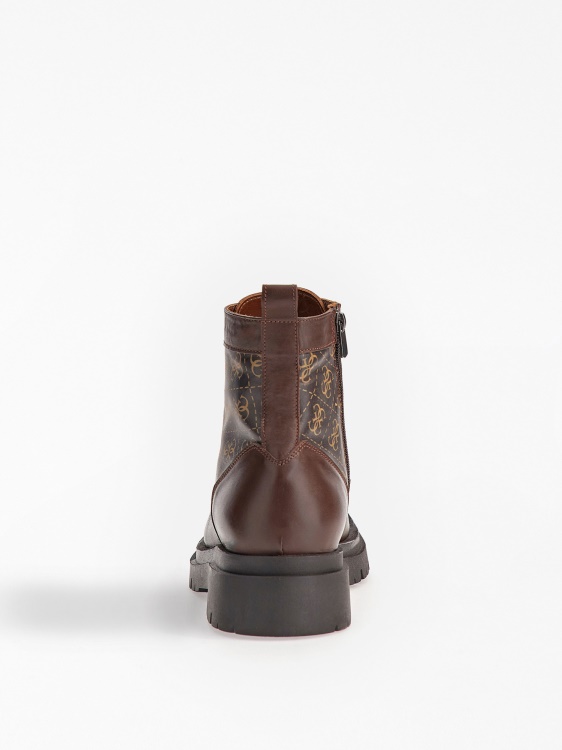 кафяви бойни ботуши с лого Pisa 4g Guess