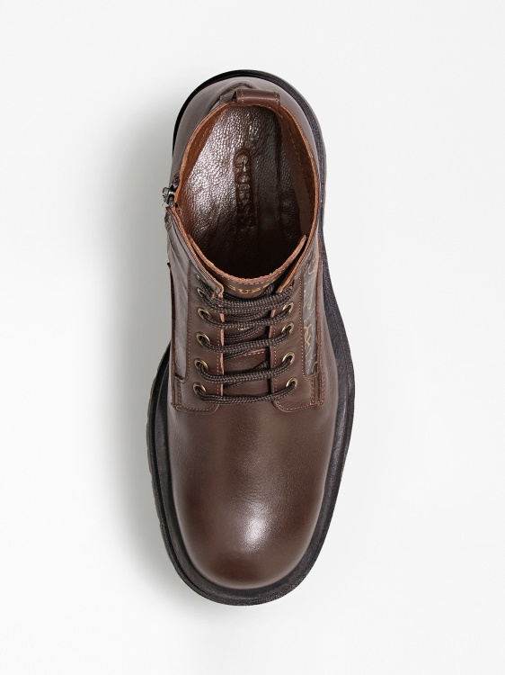 кафяви бойни ботуши с лого Pisa 4g Guess