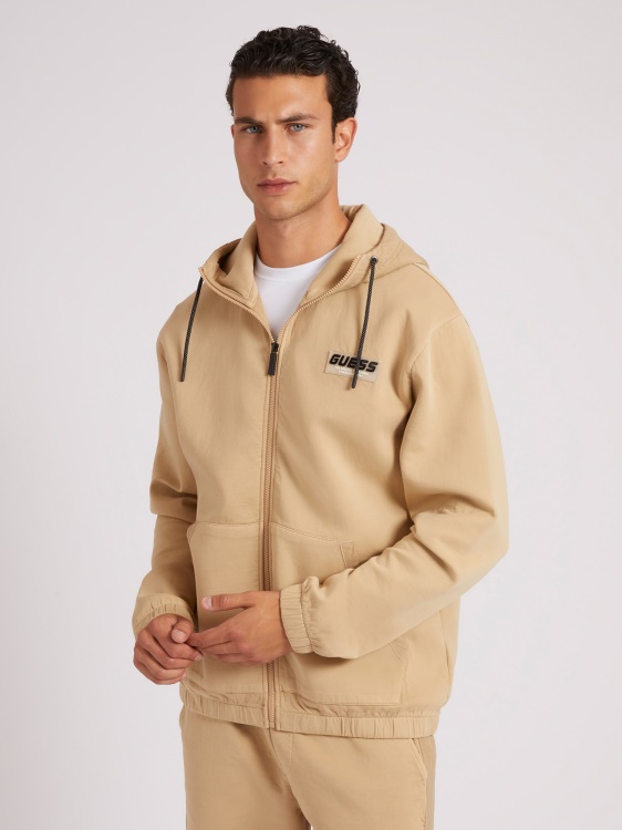 суичър с кръпка отпред Guess бежов