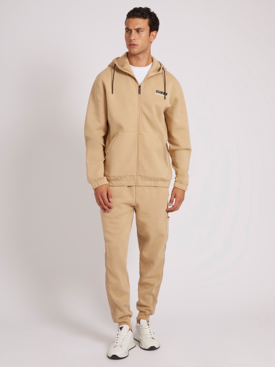 суичър с кръпка отпред Guess бежов