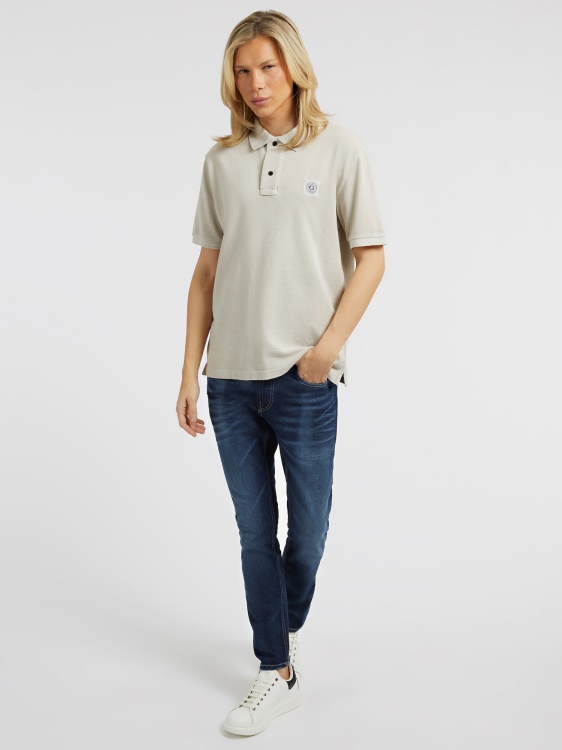 сива класическа поло тениска Guess