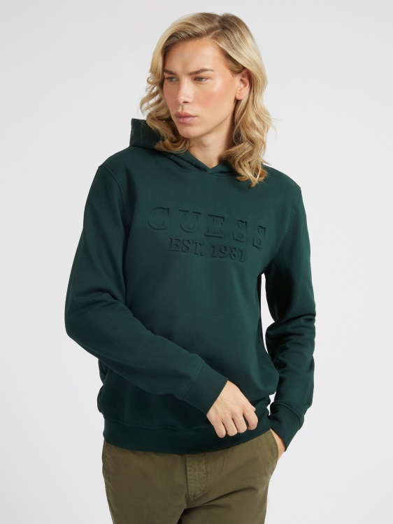 суичър с релефно предно лого Guess