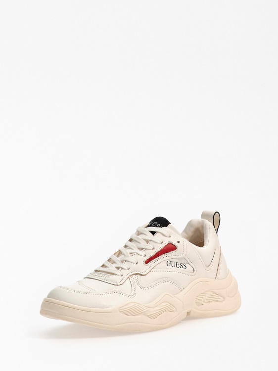 кожени маратонки Bassano Guess бели