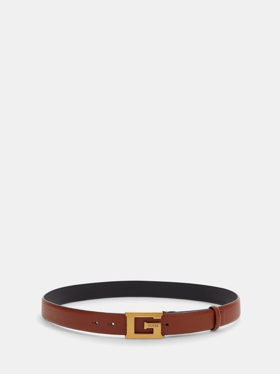Guess кафяв колан от естествена кожа