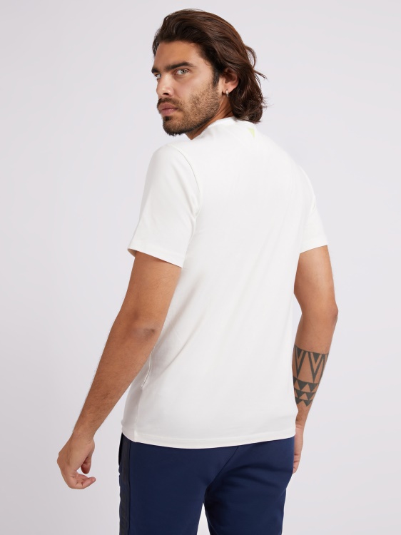 Guess ново предно лого тениска бяла тенденция