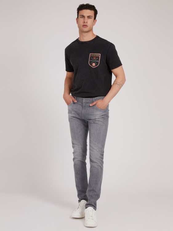 супер кльощав дънков панталон сив Guess