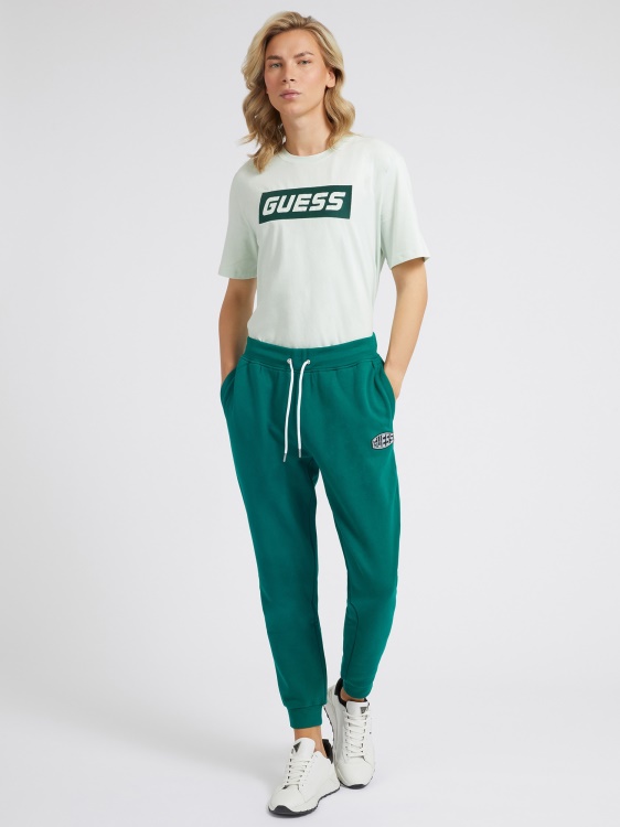 Guess Logo Patch панталон за джогинг зелен